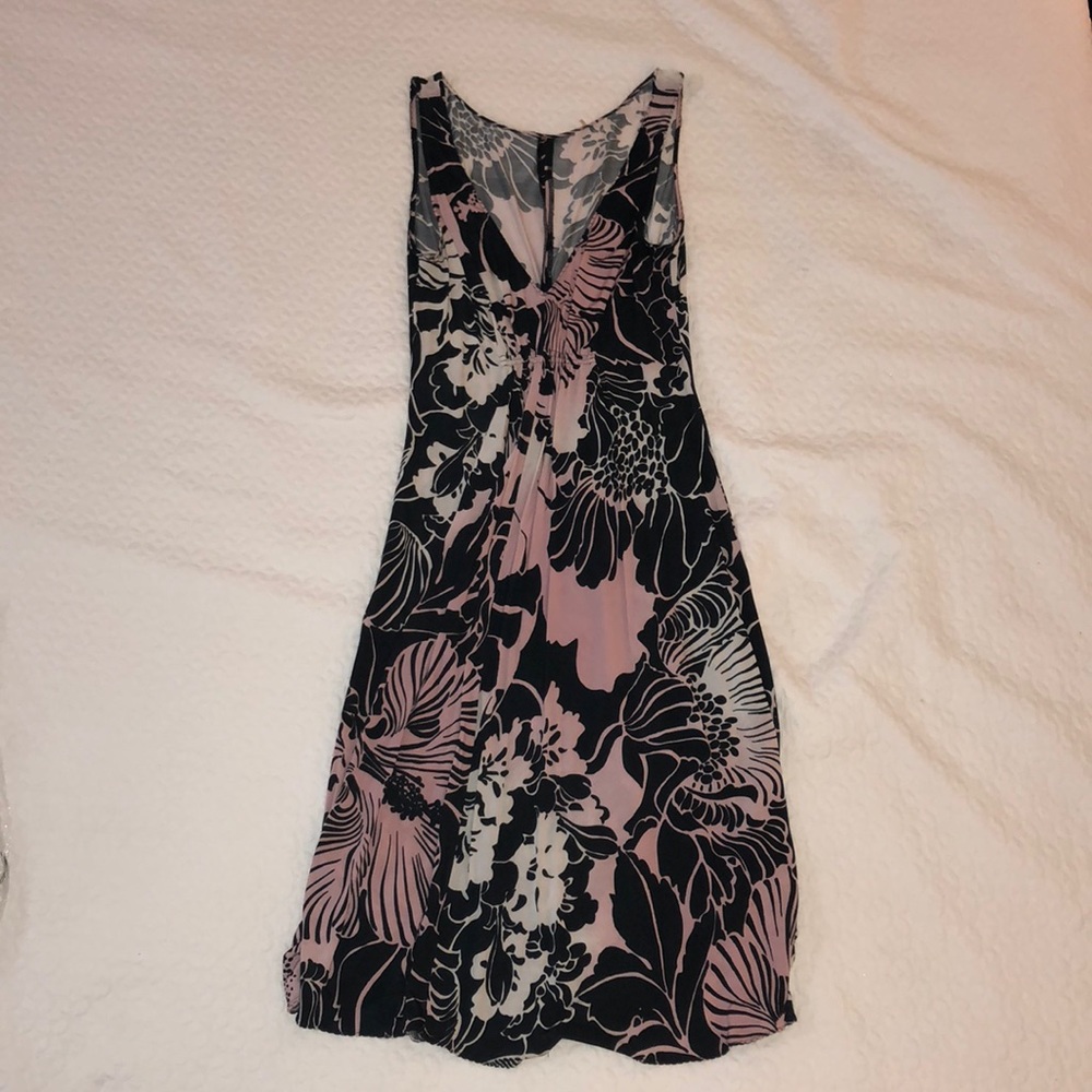 Floral dress, deep v neck